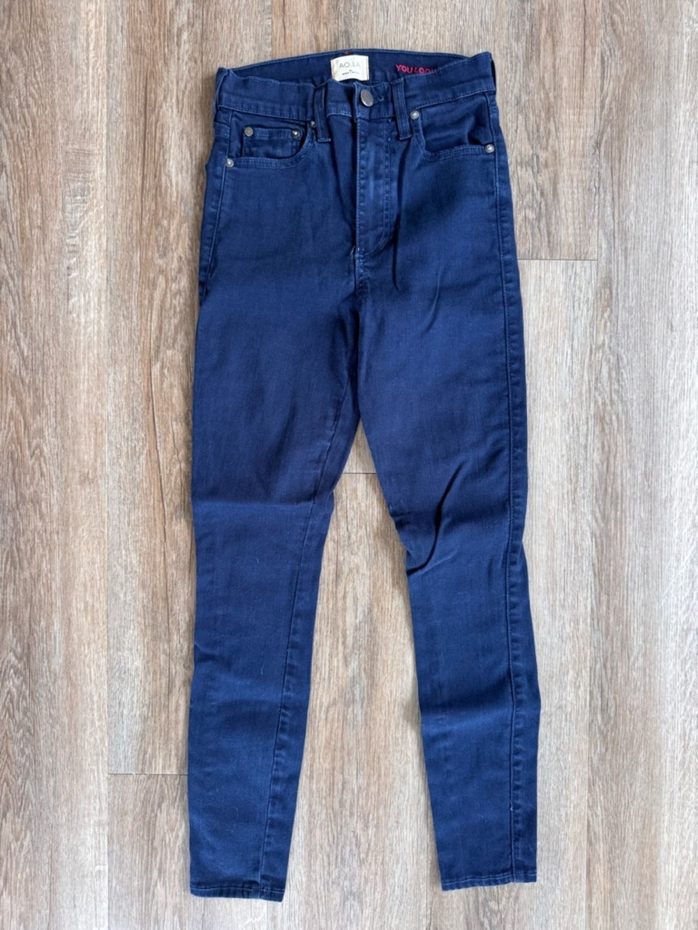 Alice + Olivia Dark Blue High-Rise Skinny Jeans